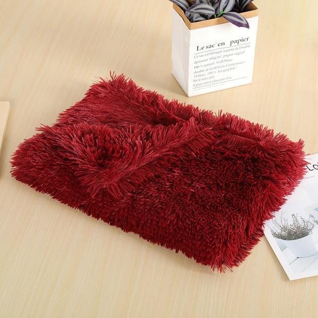 Fluffy Pet Blanket 15 Colours! Dog Beds Best Pet Store Red Small 