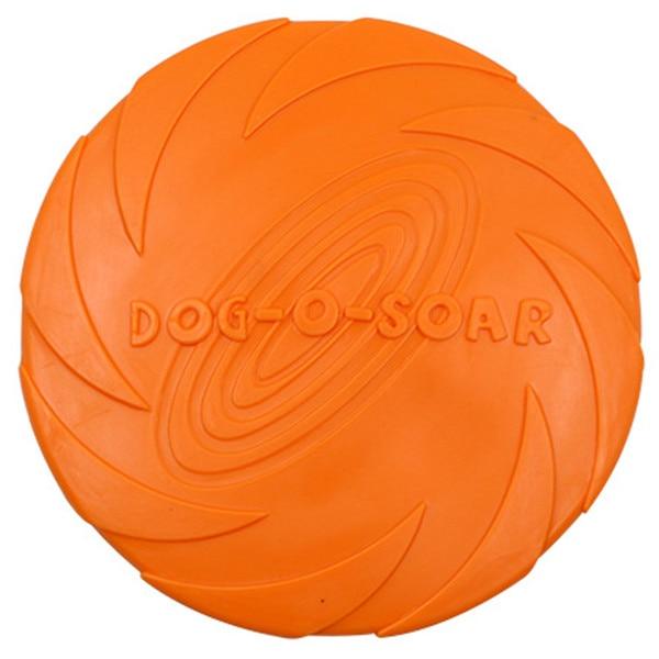 Bite Resistant Silicone Dog Frisbee Dog Toys Best Pet Store Diameter 15cm Orange 