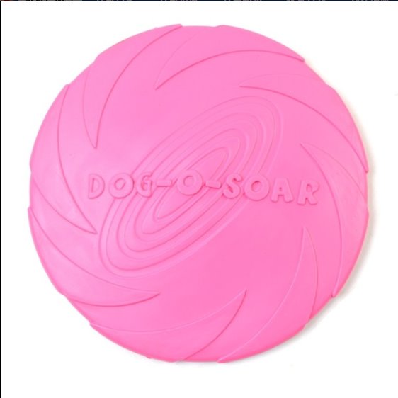 Bite Resistant Silicone Dog Frisbee Dog Toys Best Pet Store Diameter 15cm Pink 