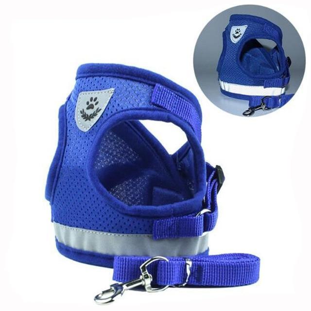 Cat Harness and Leash 7 Colours! Pet Collars & Harnesses Best Pet Store Blue Reflective Small 