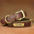 Customised Leather ID Nameplate Dog Collar Pet Collars & Harnesses Best Pet Store Coffee X Small 