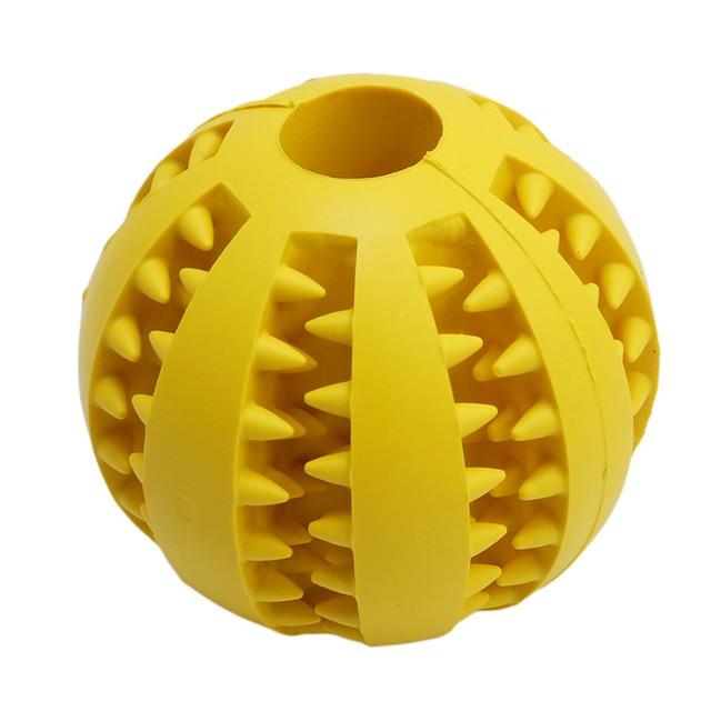 Dog Food Rubber Ball Toy Dog Toys Best Pet Store Yellow 5cm Diameter 