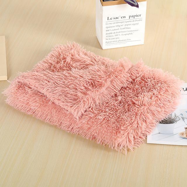Fluffy Pet Blanket 15 Colours! Dog Beds Best Pet Store Light Pink Small 