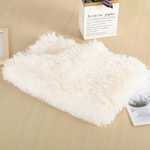 Fluffy Pet Blanket 15 Colours! Dog Beds Best Pet Store White Small 