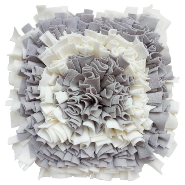 Handmade Dog Snuffle Mat Pet Training Clickers & Treat Dispensers Best Pet Store Grey and White 