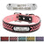 Leather Pet Collar With Personalised Nameplate Pet Collars & Harnesses Best Pet Store Pink X Small 