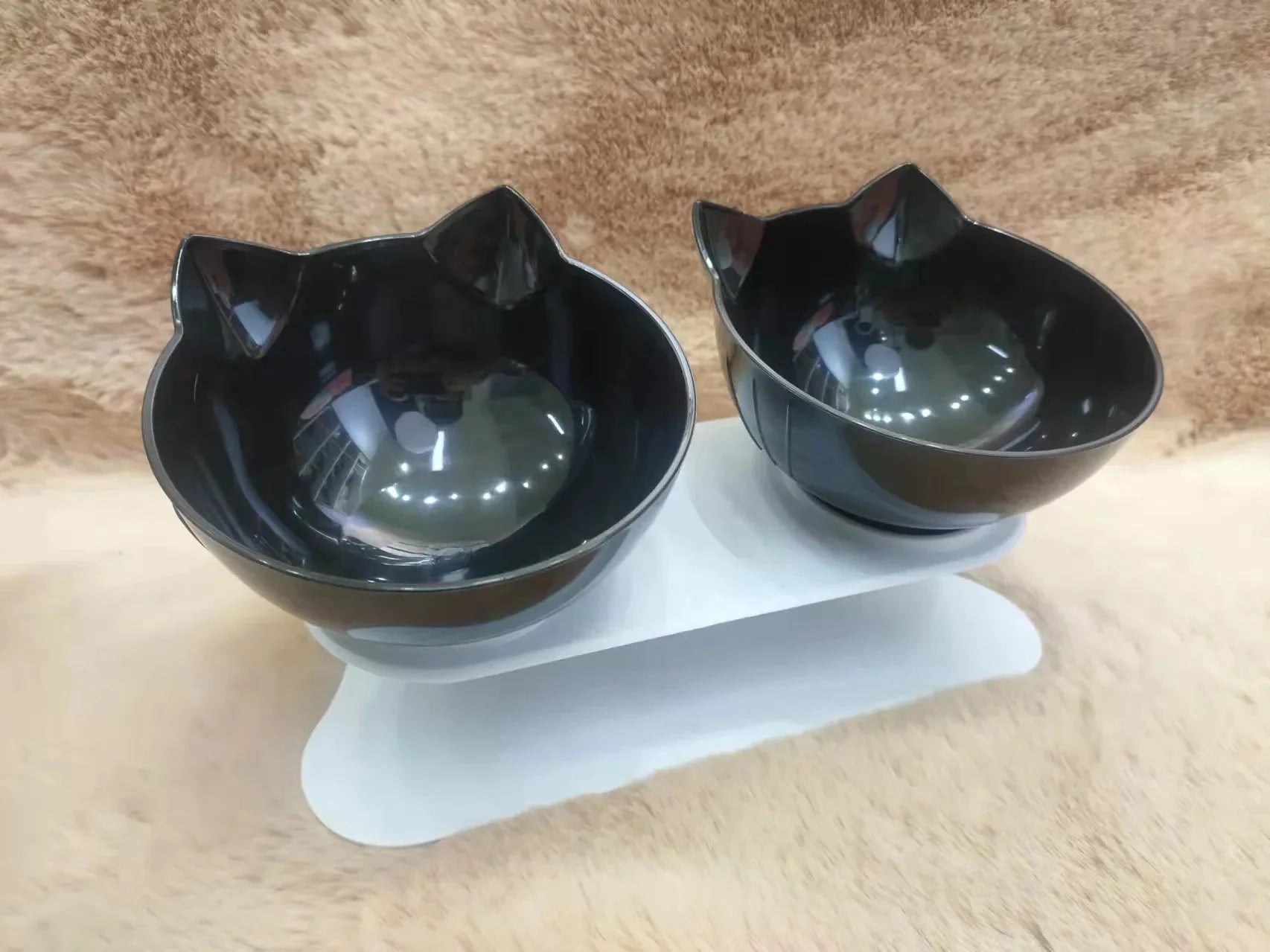 Non-Slip Double Cat Bowls Pet Bowls, Feeders & Waterers Best Pet Store 