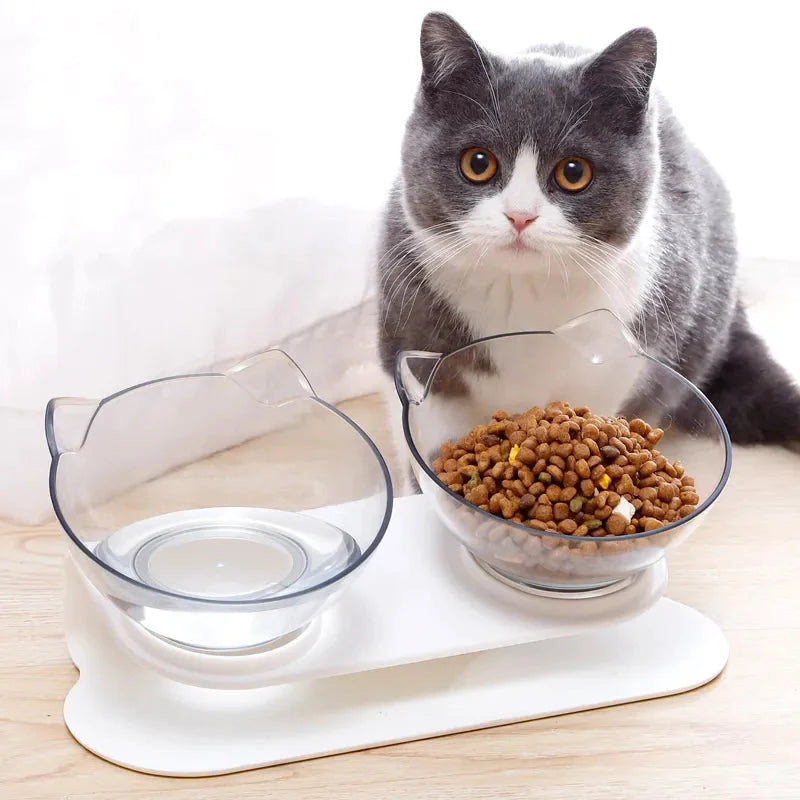 Non-Slip Double Cat Bowls Pet Bowls, Feeders &amp; Waterers Best Pet Store 