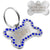 Personalised Engraved Pet ID Tag Pet ID Tags Best Pet Store Bling Bone Blue 