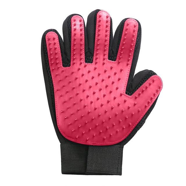 Pet Grooming Glove Brush Pet Combs & Brushes Best Pet Store Pink Right Hand 