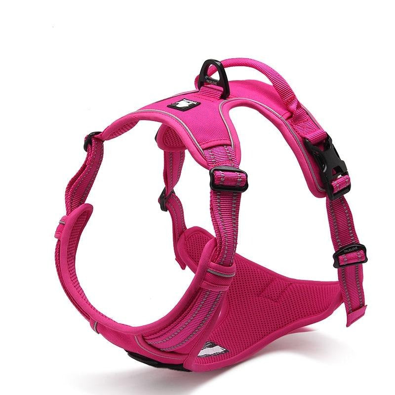 Reflective Dog Harness With Front and Back Clip Pet Collars & Harnesses Best Pet Store Pink X Small 