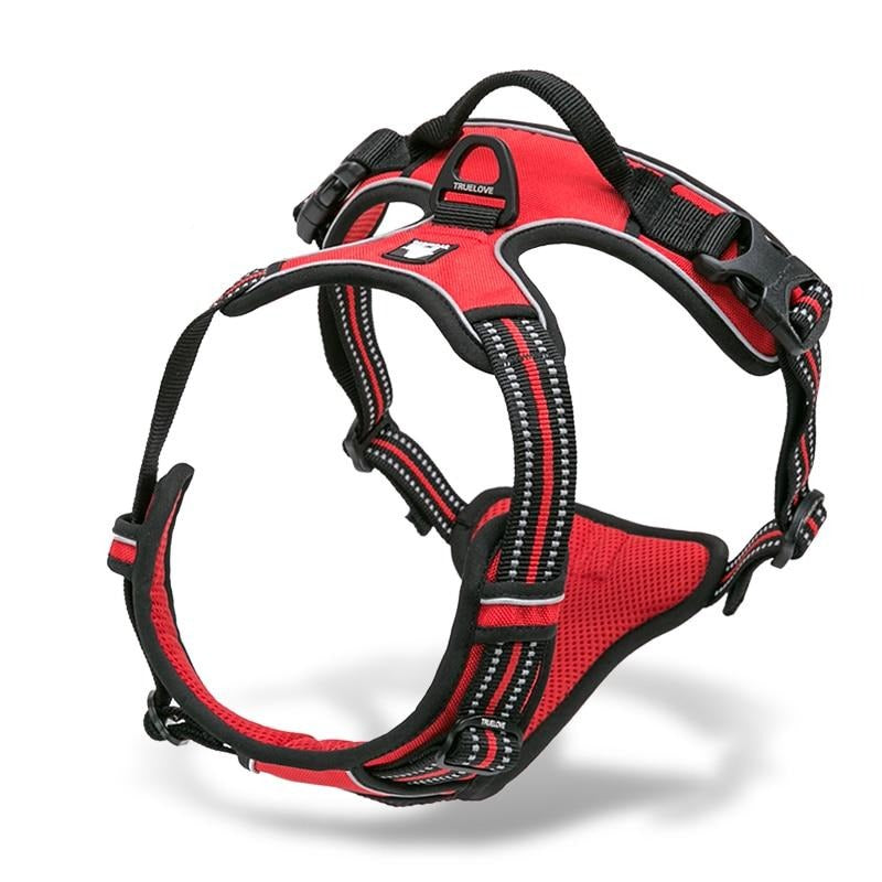 Reflective Dog Harness With Front and Back Clip Pet Collars & Harnesses Best Pet Store Red X Small 