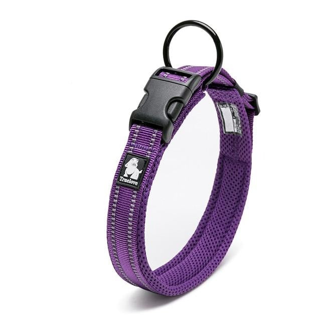 Reflective Mesh Padded Dog Collar Pet Collars & Harnesses Best Pet Store Purple XX Small 