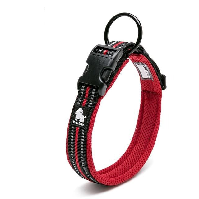 Reflective Mesh Padded Dog Collar Pet Collars & Harnesses Best Pet Store Red XX Small 