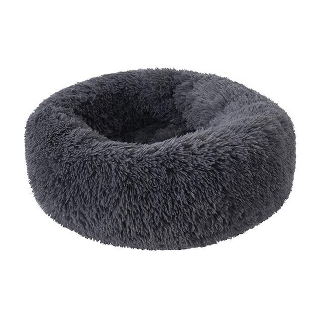 Replacement Cover- Soft and Fluffy Plush Calming Pet Bed With Removable Cover Dog Beds Best Pet Store Dark Grey Replacement Cover - Small 50CM 