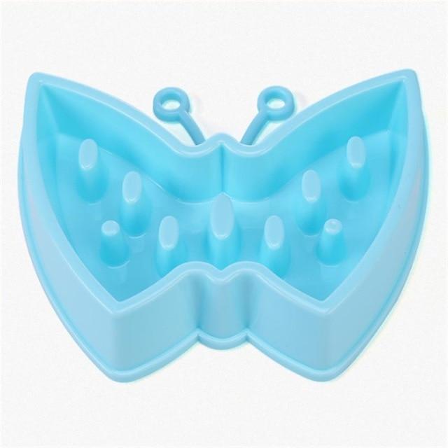 Slow Feeder Puzzle Pet Food Bowl Pet Bowls, Feeders & Waterers Best Pet Store Blue Butterfly 