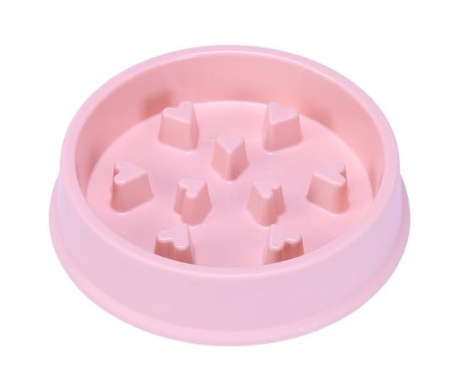 Slow Feeder Puzzle Pet Food Bowl Pet Bowls, Feeders & Waterers Best Pet Store Pink Dashes 