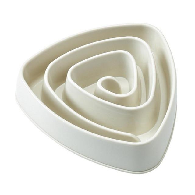 Slow Feeder Puzzle Pet Food Bowl Pet Bowls, Feeders & Waterers Best Pet Store White Triangle 