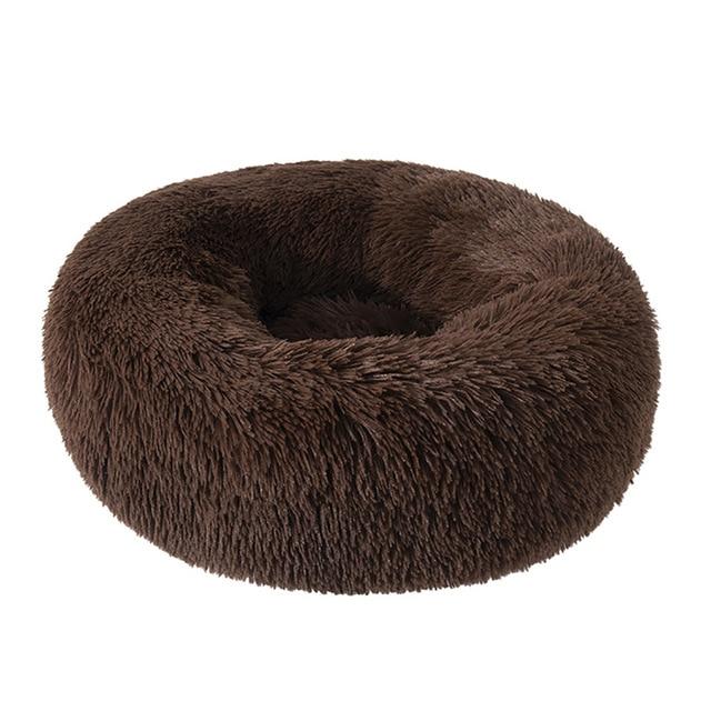 Soft and Fluffy Plush Calming Pet Bed Dog Beds Best Pet Store Coffee Small 50CM 