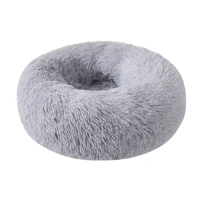 Soft and Fluffy Plush Calming Pet Bed Dog Beds Best Pet Store Light Grey Small 50CM 