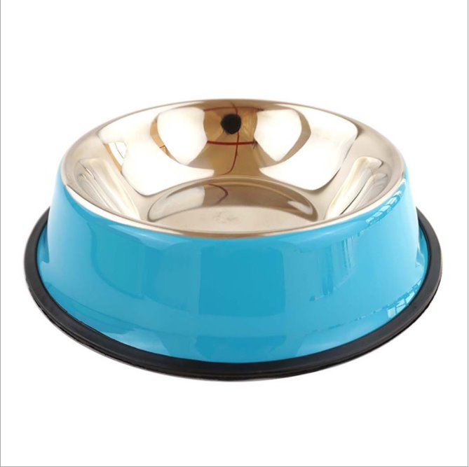 Stainless Steel Pet Food and Water Bowl 4 Colours! Pet Bowls, Feeders & Waterers Best Pet Store Blue Small 