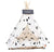 TeePee Tent Pet Bed - 7 Designs! Dog Beds Best Pet Store White With Trees Small 