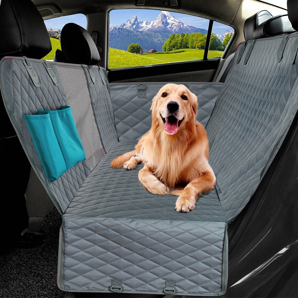 Waterproof Pet Car Back Seat Protector With Mesh Pocket Best Pet Store