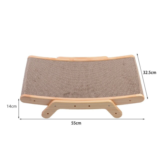 Wooden Cat Scratcher Bed Cat Furniture Best Pet Store Large: 55 x 32.5 x 14 cm 